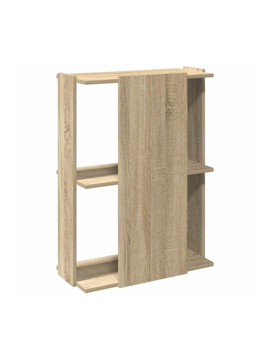 Βιβλιοθήκη 3 Επιπέδων Sonoma Δρυς 60x30x80 Εκ Επεξεργ Ξύλο Καφέ 60 X 30 X 80 Cm