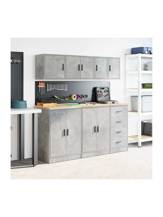 Wandhängendes Wohnzimmer Schrank aus Spanplatte Grau 30x30x41cm