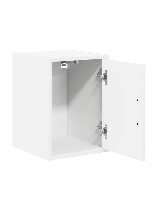 Wall Living Room Cabinet Made of Particle Board White 30x30x41cm