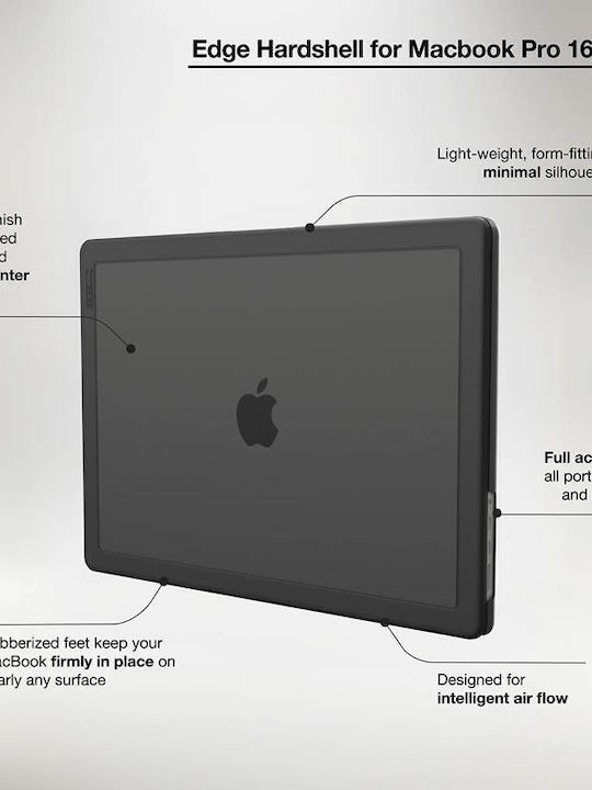 Incase Edge Hardshell Case Macbook Pro 16" Case M4 M3 M2 M1 2024-2021 Black