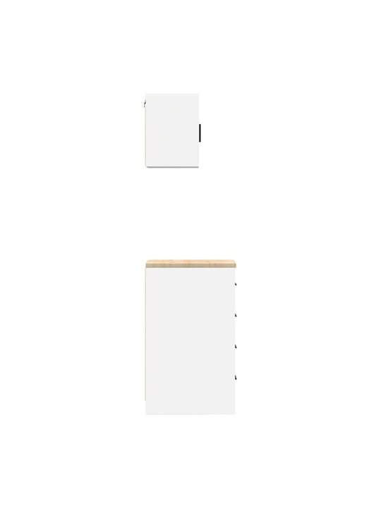 Ντουλάπι Γραφείου Ξύλινο Λευκό 30x51x85cm