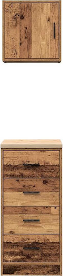 Office Storage Drawer from Solid Wood Brown 40x51x85cm