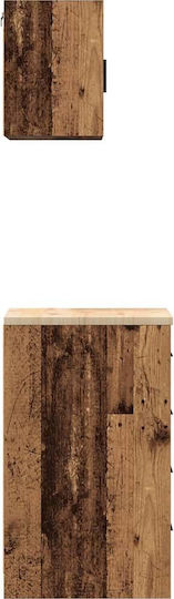 Office Storage Drawer from Solid Wood Brown 40x51x85cm