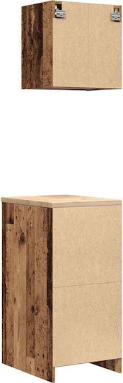 Office Storage Drawer from Solid Wood Brown 40x51x85cm