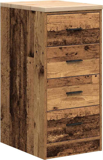 Office Storage Drawer from Solid Wood Brown 40x51x85cm
