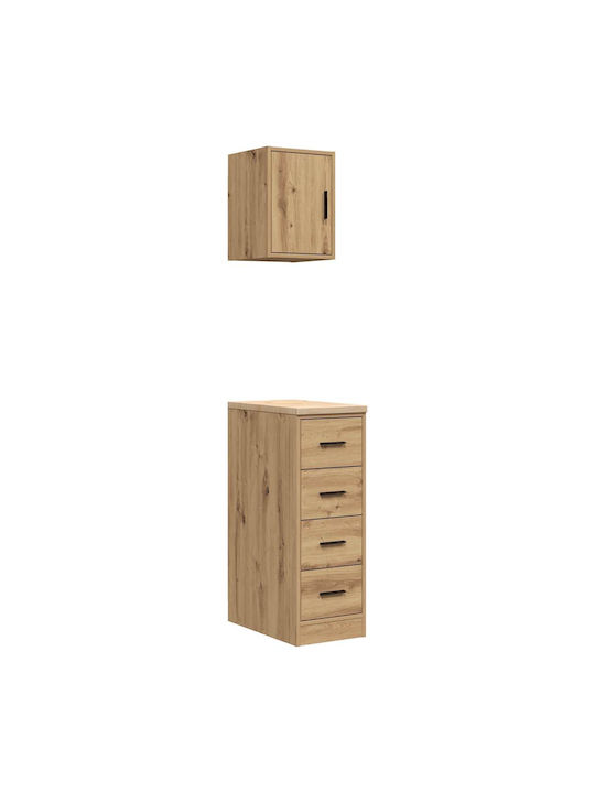 Office Storage Cabinet Coffee L30xW51xH85cm