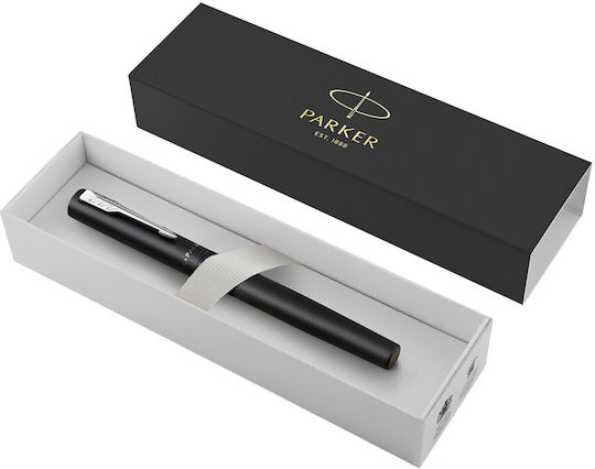 Parker Ρ Vector XL Πένα Γραφής Medium Μαύρη από Αλουμίνιο με Μαύρο Μελάνι