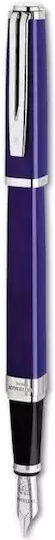 Waterman Exception Slim Πένα Γραφής Medium Μπλε από Ορείχαλκο