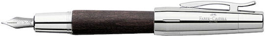Faber-Castell E-motion Füllfederhalter Mittel Schwarze Holz mit Schwarz Tintenfarbe