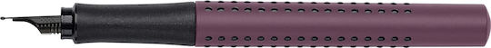 Faber-Castell Grip Πένα Γραφής Medium Μωβ από Ατσάλι με Μπλε Μελάνι Berry