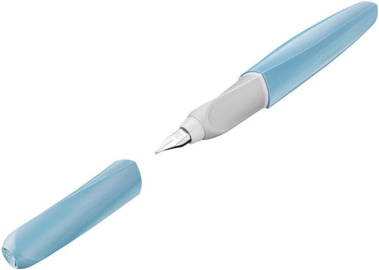 Eco Writing Pen Medium Blue made of Steel with Blue Ink