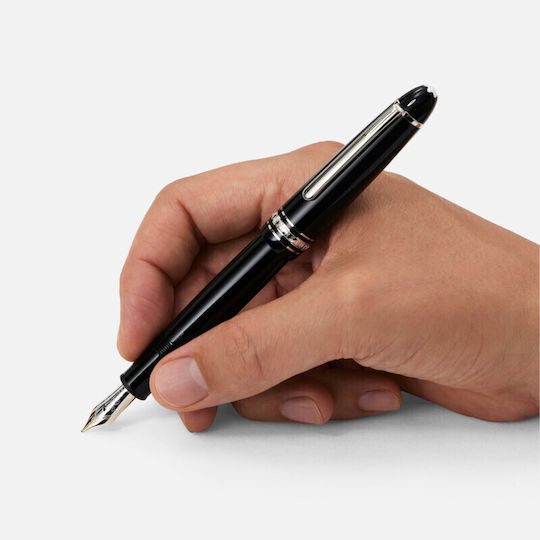 Pix Montblanc Meisterstück 146 cu placare de platină, stilou cu peniță Mb2851, medie, 14k