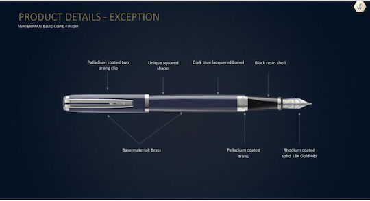 W Exception24 Slim Blue Ct Fpen F