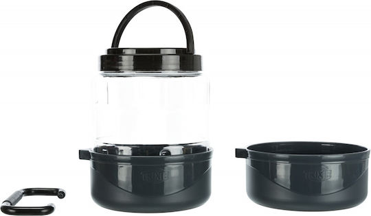 Trixie Travel Set Kunststoff Schalen Futter & Wasser für Hund & Katze auf Basis von 2x 750ml in Schwarz Farbe