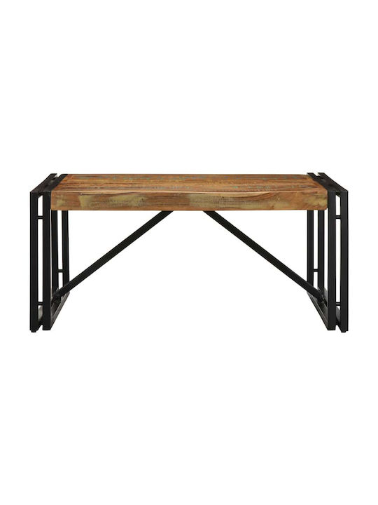 Rectangular Coffee Table from Solid Wood Colorful L80xW80xH35cm.