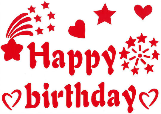 Happy Birthday Autocolant de Petrecere cu Tematică "La mulți ani!" 3967