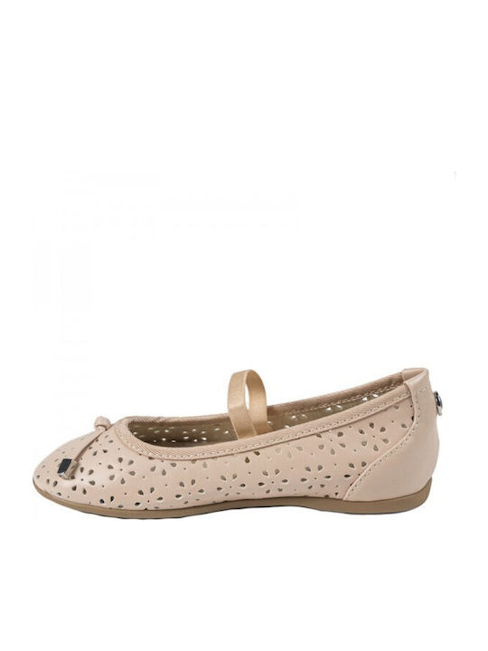 Mayoral Kids Ballerinas with Elastic Strap Beige