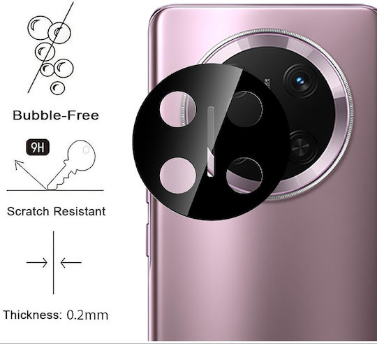 Techsuit Full Kameraschutz Gehärtetes Glas Black für das Honor Magic7 Lite, X9c