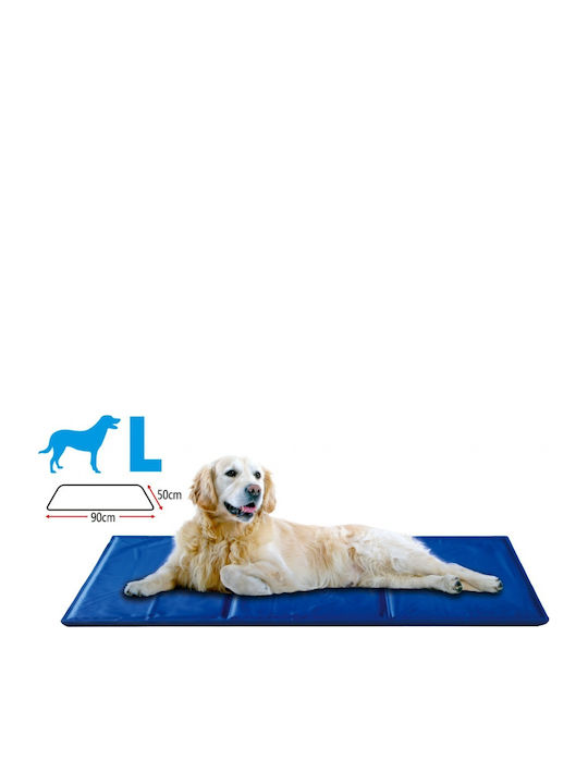 Pet Nova Saltea Pat pentru câini Răcoritor Albastru 90x50cm.