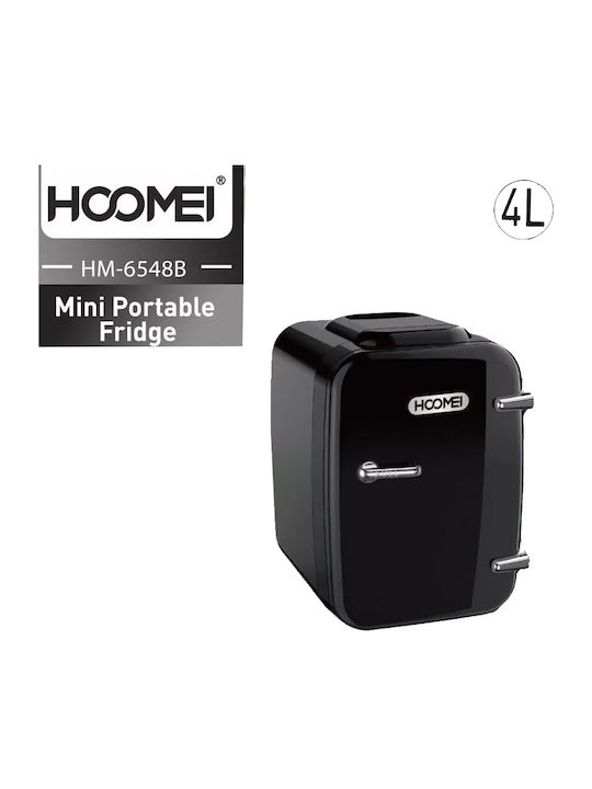 Hoomei Ψυγείο Καλλυντικών 4lt με Ράφι & Λειτουργία Θέρμανσης Μαύρο 45W
