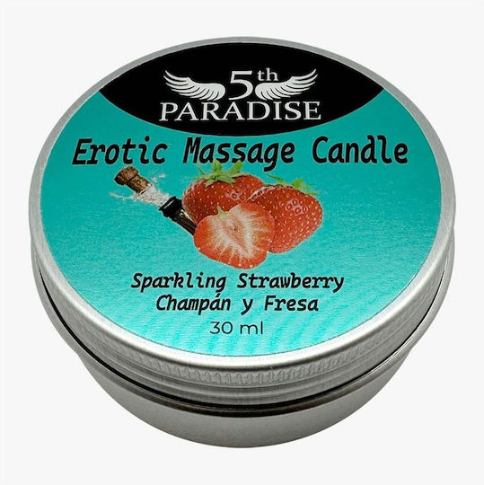 Sprudelnde Erdbeer-Erotik-Massagekerze 30ml