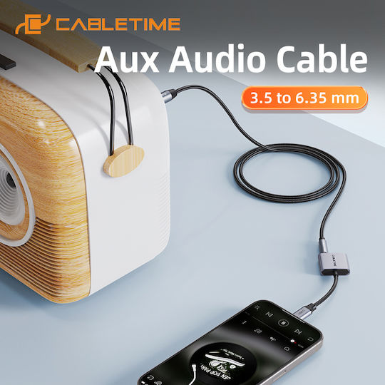 Cabletime CT-AV321-H11G-AG1 Cable 6.3mm male - 3.5mm male 1m CT-AV321-H11G ct-av321-h11g