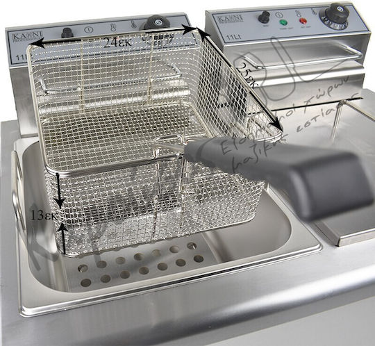 Karni Electric Fryer Double 7kW Capacity 2x11lt 67x43.5x33.5cm