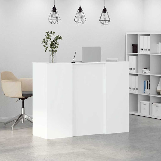 vidaXL Professional Office Reception Desk P135xW50xH103.5cm with Cabinet