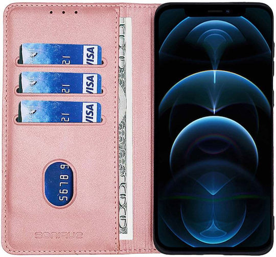Vintage Magnet Wallet Case Sonique Motorola Moto G35 5G Rose Gold