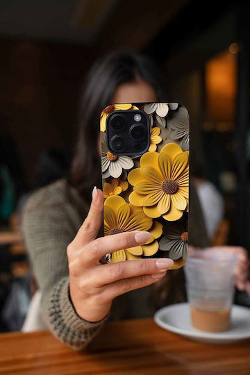 Husă Seria Sonique 3D Flower pentru Xiaomi Redmi 13c 4G Poco C65 4G Galbenă