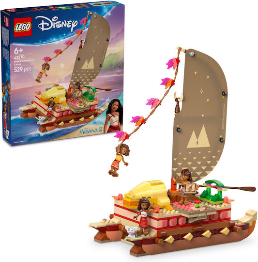 Lego Disney Moana's Adventure Canoe pentru 6+ Ani 529buc