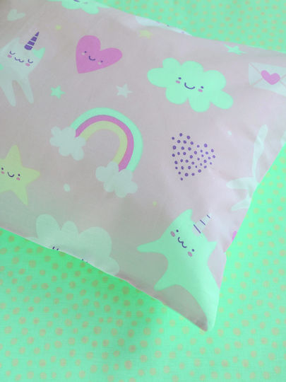 Kocoon Unicat Baby Sheets Set Crib Cotton Pink 120x160cm 3pcs