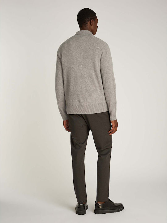 Calvin Klein Polo Long Sleeve Sweater Gray