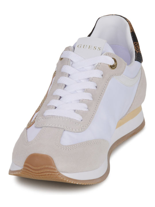 Damen Sneakers Brown- White- Beige