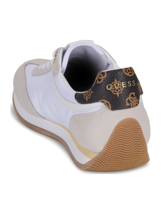 Damen Sneakers Brown- White- Beige