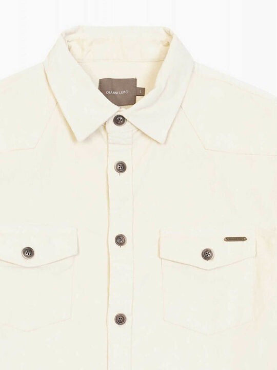 Gianni Lupo Overshirt Corduroy Shirt Ekru