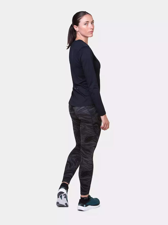 Schulung Frauen Leggings Hochgeschnitten Black/charcoal