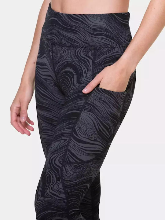 Schulung Frauen Leggings Hochgeschnitten Black/charcoal