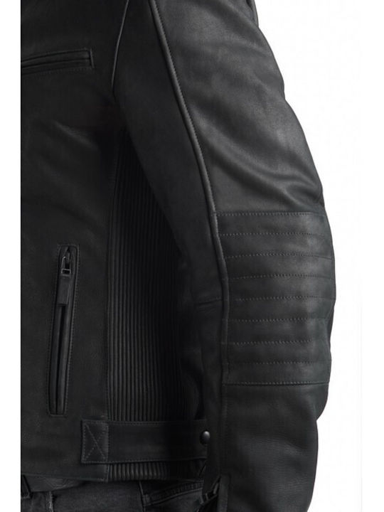 Pando Moto Bărbătesc Geacă de motocicletă De piele Waterproof Negru