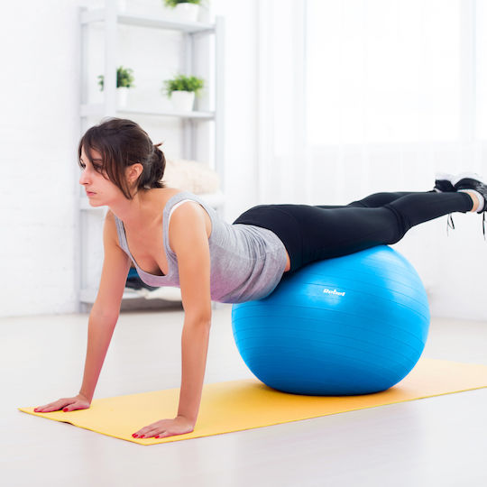 Ball Pilates 65cm 0.8kg in Blau Farbe