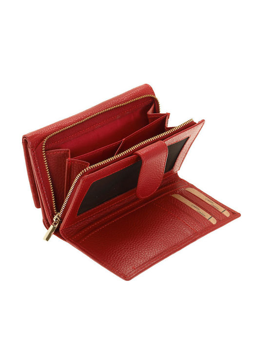 Large Leather Women's Wallet Classic with RFID Red