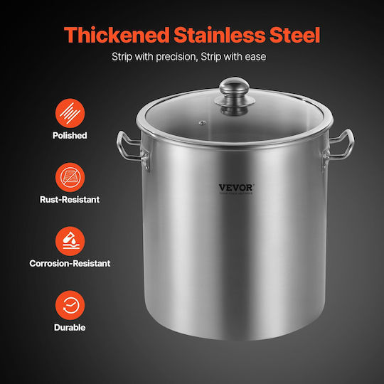 Vevor Stainless Steel Marmite Pot 22.7lt / 30cm