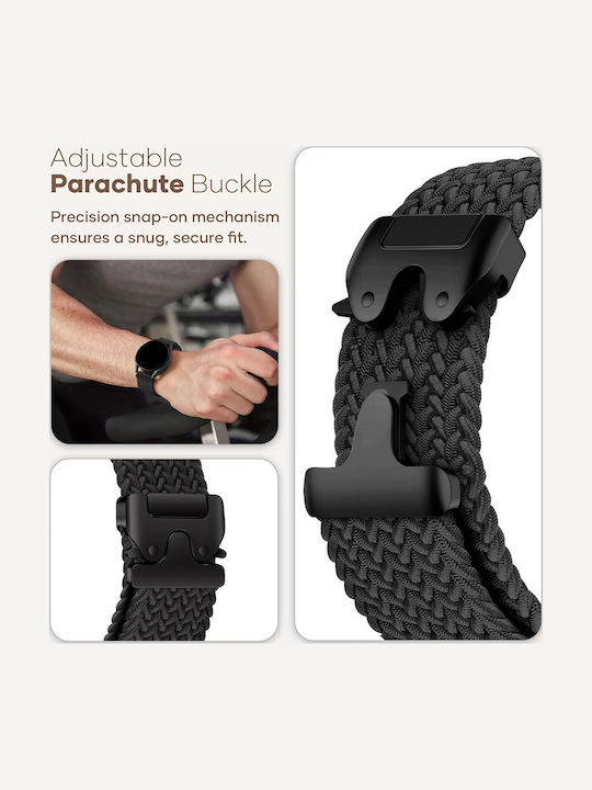 Nylon Easy Click Parachute Buckle Strap Black 22mm Nylon Easy Click Parachute Buckle Strap Black 22mm