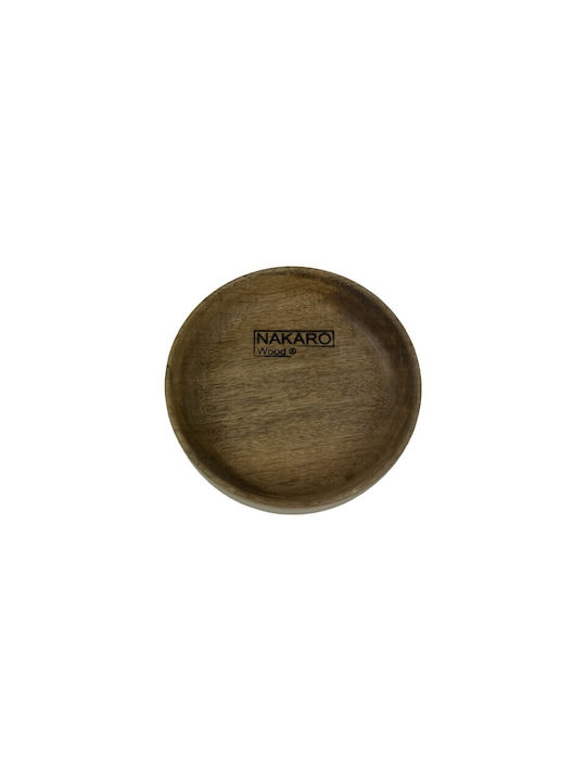Nakaro Wood Serving Bowl Round Wooden with Diameter 12cm