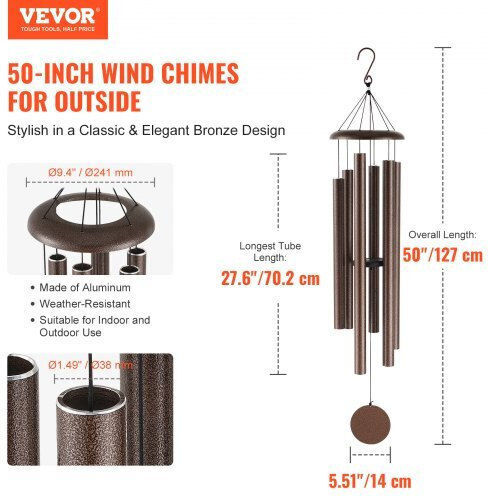 Vevor Decorațiune de Grădină Aluminiu 6buc JSFLHS50INCH7Q7SMV0