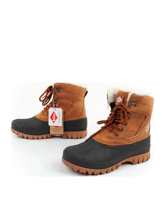 Stiefeletten Damen mit Pelz Braun