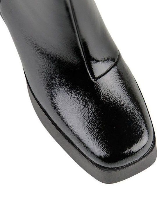 Women's Ankle Boots made of Patent Leather Black