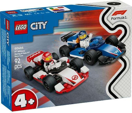 Lego City F1® Williams Racing & Haas F1® Race Cars for 4+ Years 92pcs