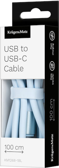 Usb Cable 1m Blue Silicone Type-c Kruger&matz Basic