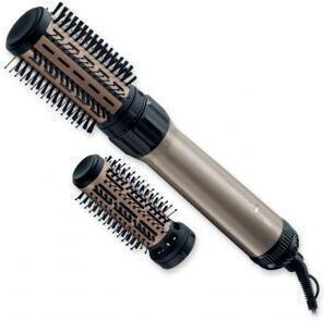 Sokany Ceramic Electric Brush with Air & Rotating Head for Straightening and Curls 1000W Black / Rose Gold